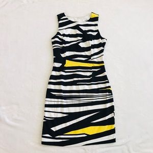 Badgley Mischka Striped Shift Dress size 6